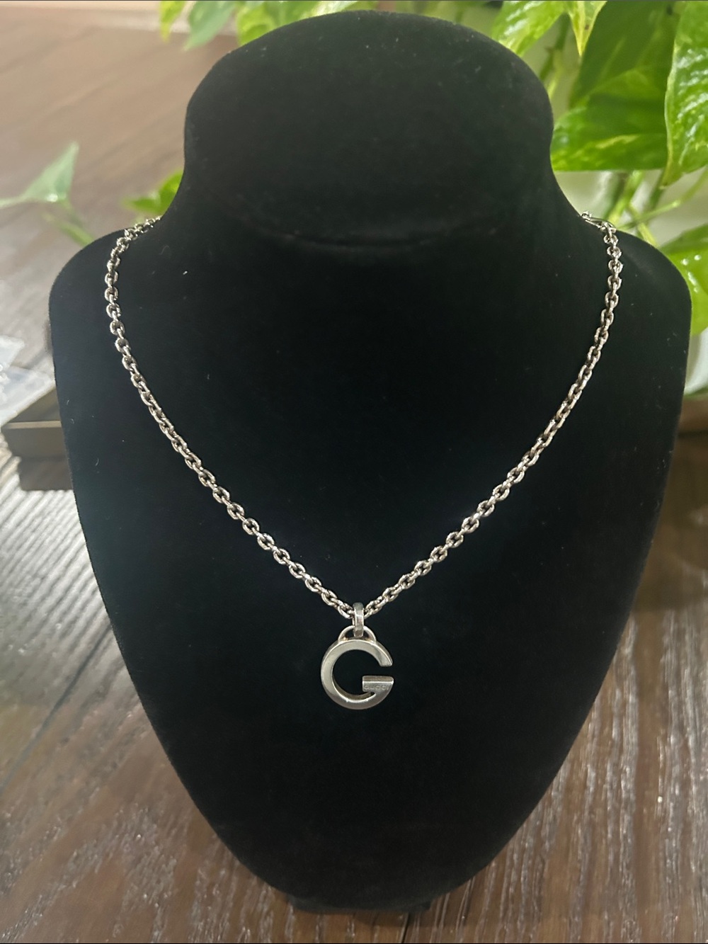Gucci Charlotte G Pendant Necklace 925 Silver